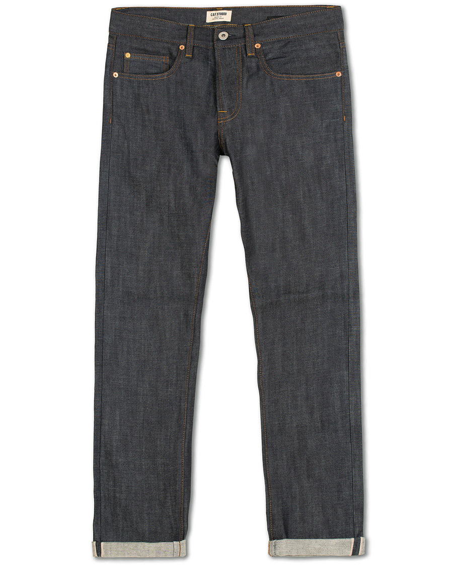 Herr | Jeans | C.O.F. Studio | M3 Regular Tapered Fit Selvedge Jeans Unwashed Blue