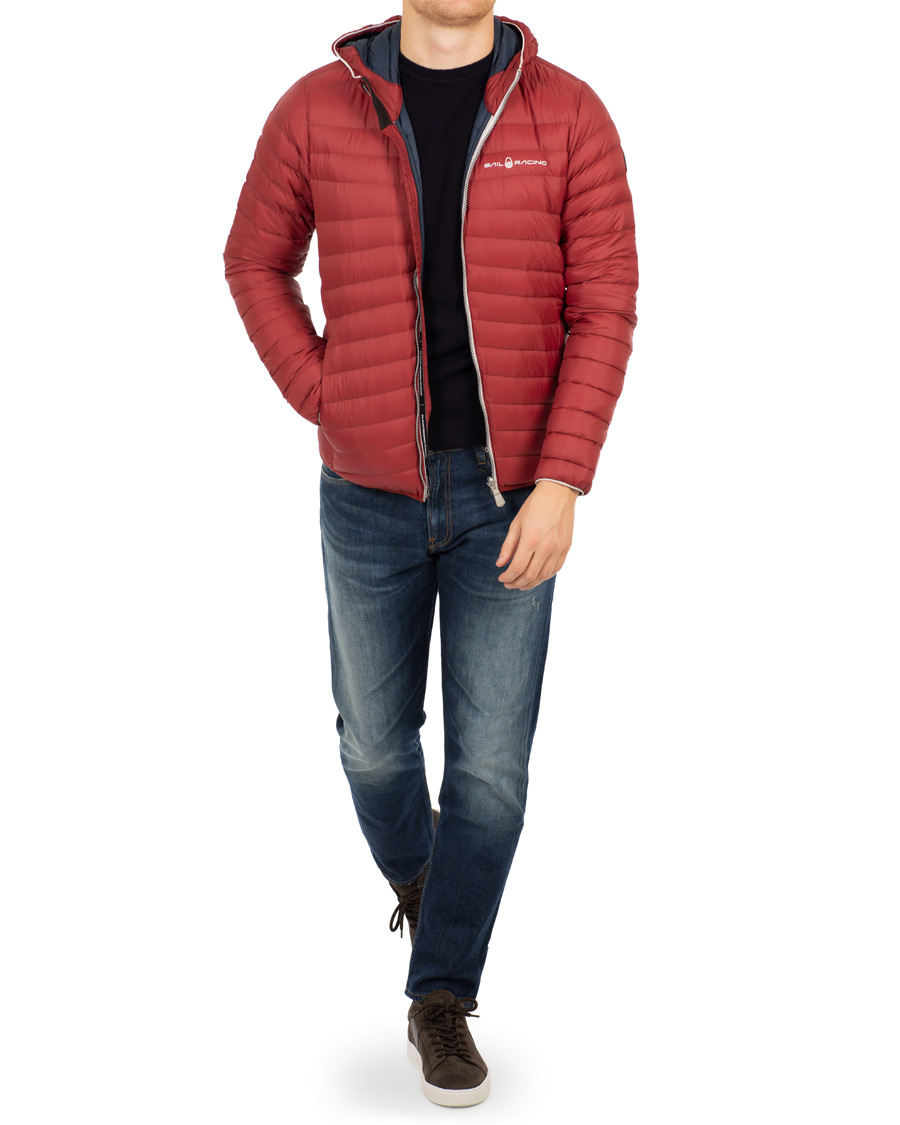 Herr | Jackor | Sail Racing | Link Down Hooded Jacket Burgundy Red