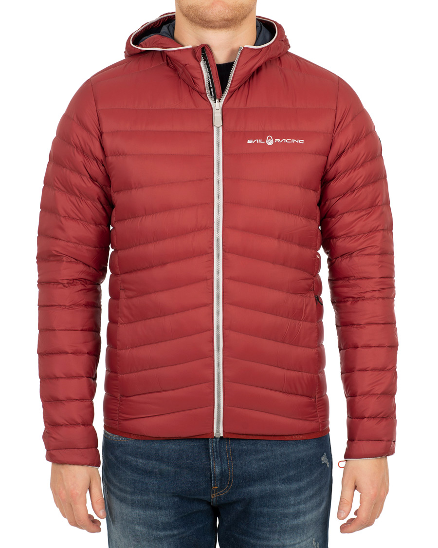 Herr | Jackor | Sail Racing | Link Down Hooded Jacket Burgundy Red