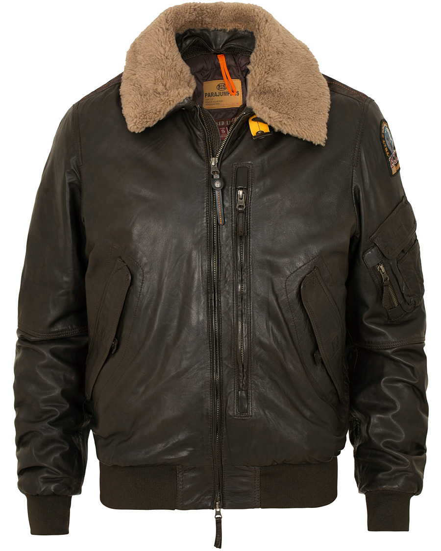 Herr | Jackor | Parajumpers | Josh Leather Jacket Dark Brown