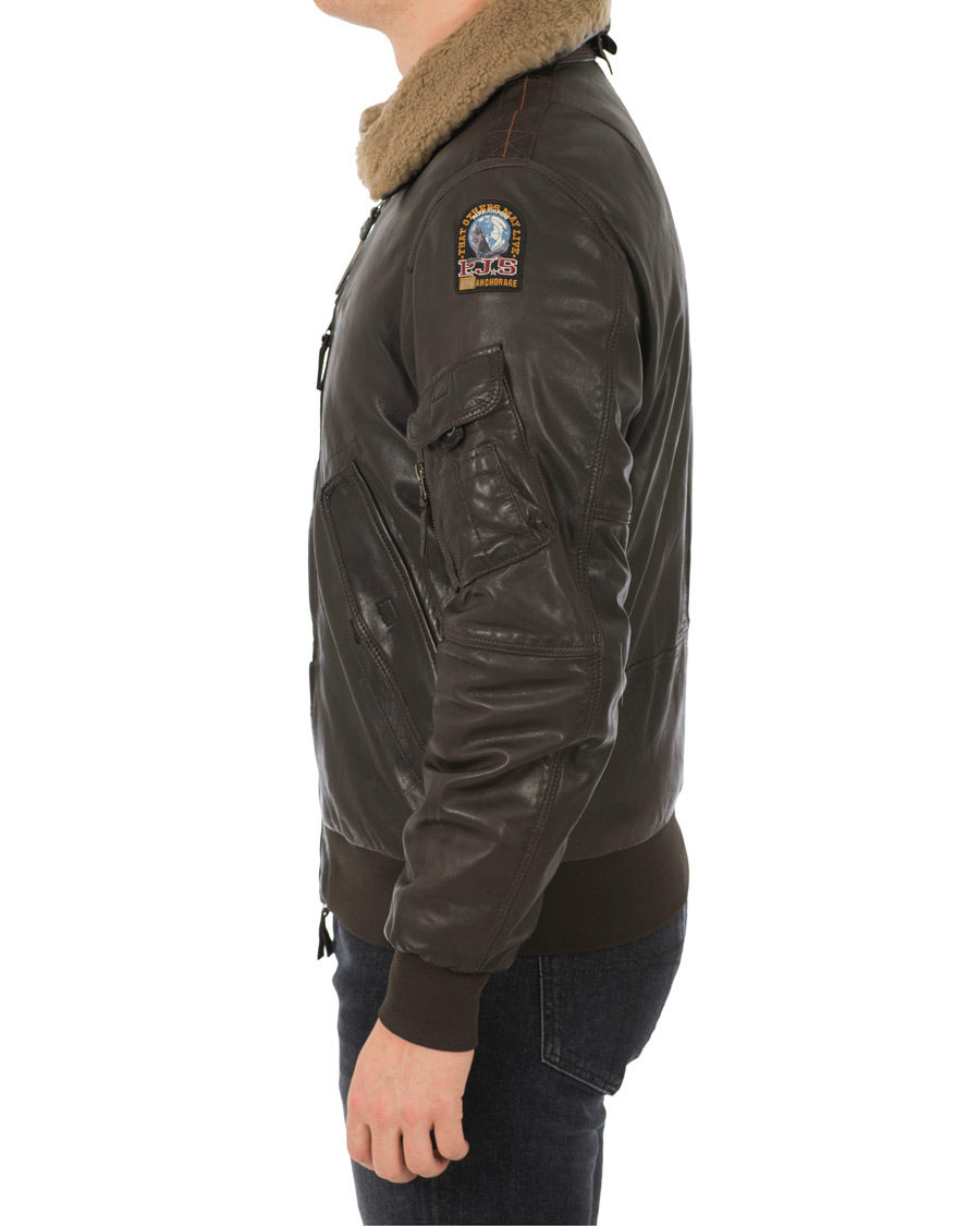 Herr | Jackor | Parajumpers | Josh Leather Jacket Dark Brown