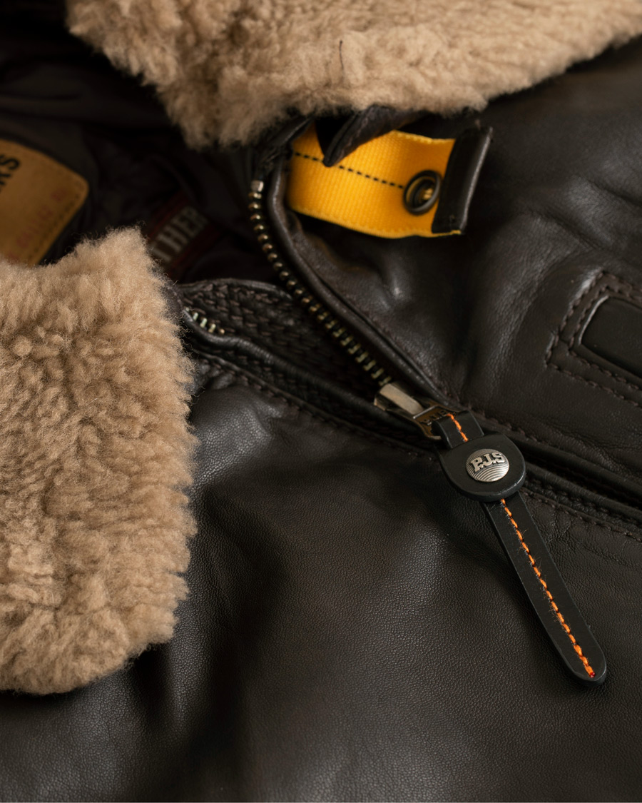 Herr | Jackor | Parajumpers | Josh Leather Jacket Dark Brown