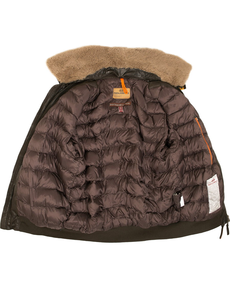 Herr | Jackor | Parajumpers | Josh Leather Jacket Dark Brown