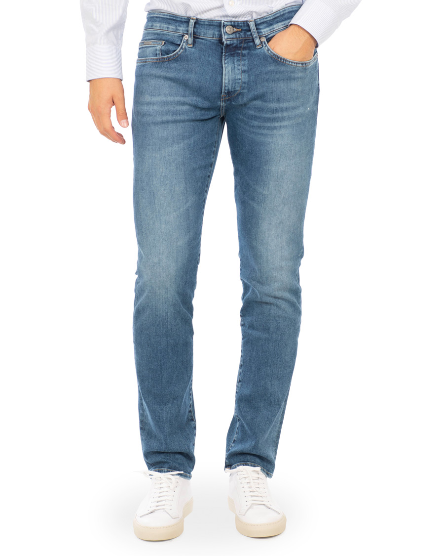 Herr | Jeans | BOSS BLACK | BOSS Delaware Candiani Stretch Jeans Light Blue
