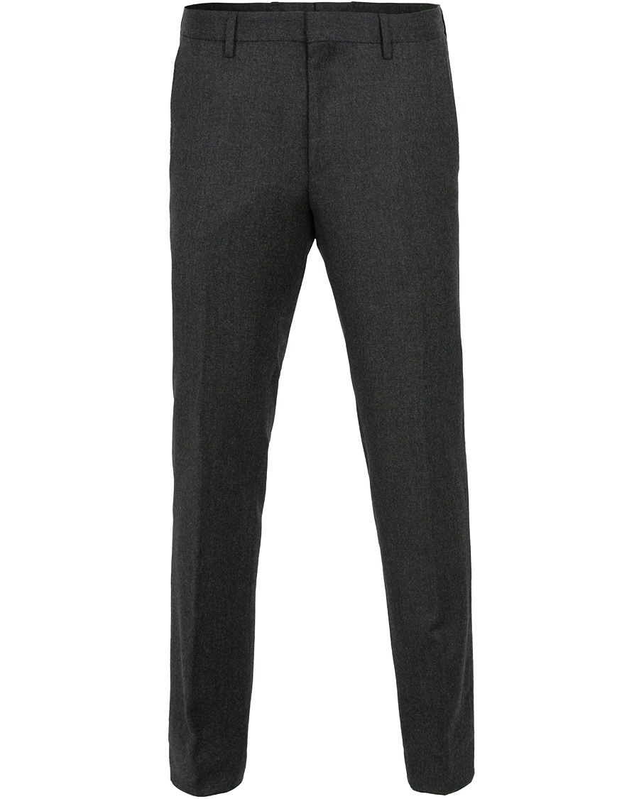 Herr | Byxor | BOSS BLACK | BOSS Gains Washable Stretch Flannel Trousers Open Grey