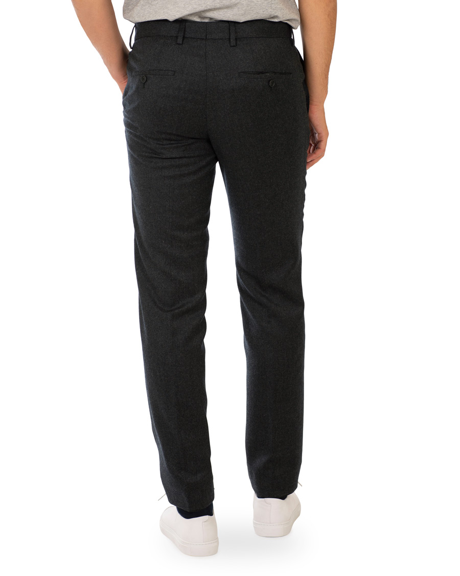Herr | Byxor | BOSS BLACK | BOSS Gains Washable Stretch Flannel Trousers Open Grey