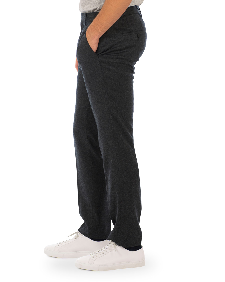 Herr | Byxor | BOSS BLACK | BOSS Gains Washable Stretch Flannel Trousers Open Grey