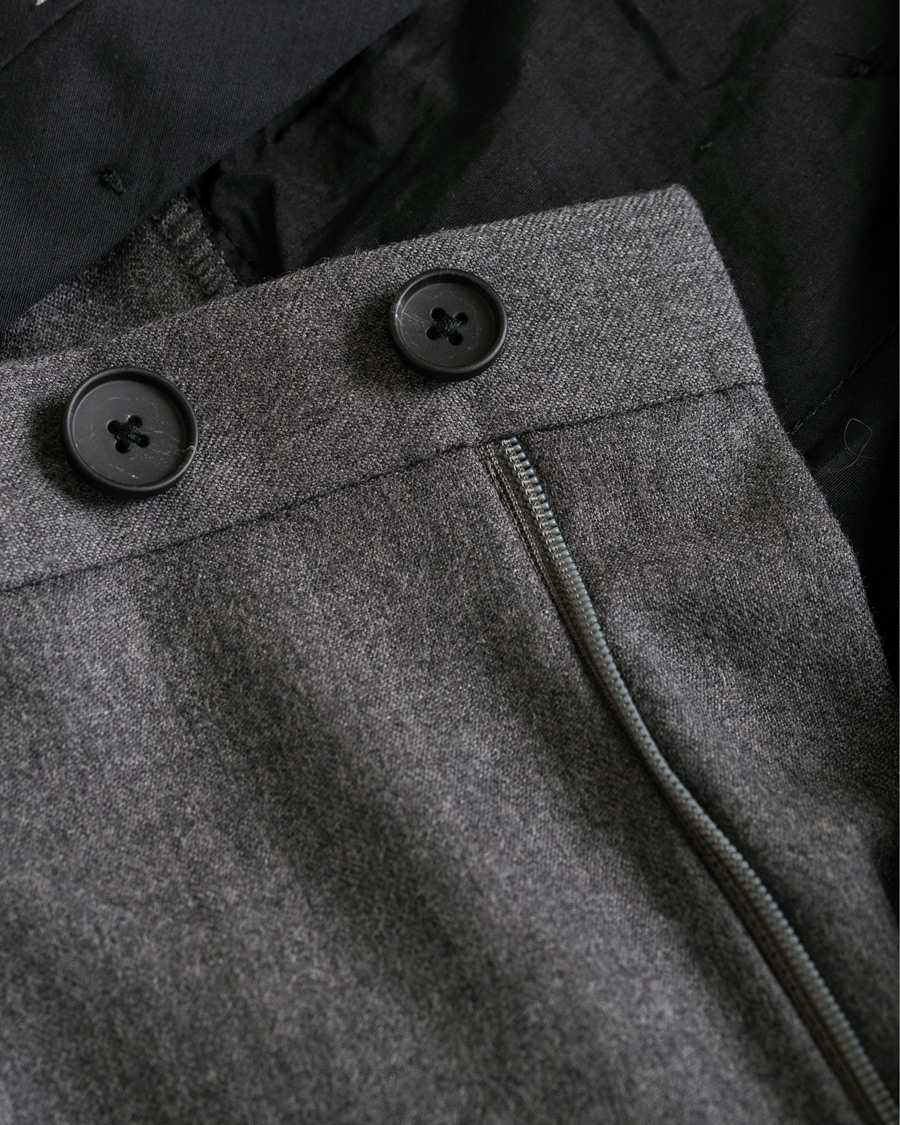 Herr | Byxor | BOSS BLACK | BOSS Wilhelm Wool Trousers Open Grey