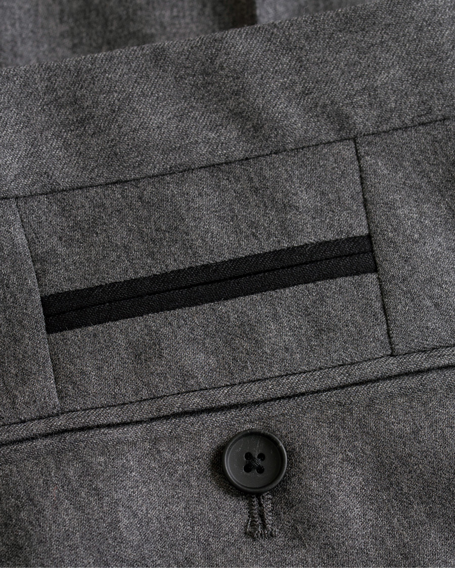 Herr | Byxor | BOSS BLACK | BOSS Wilhelm Wool Trousers Open Grey
