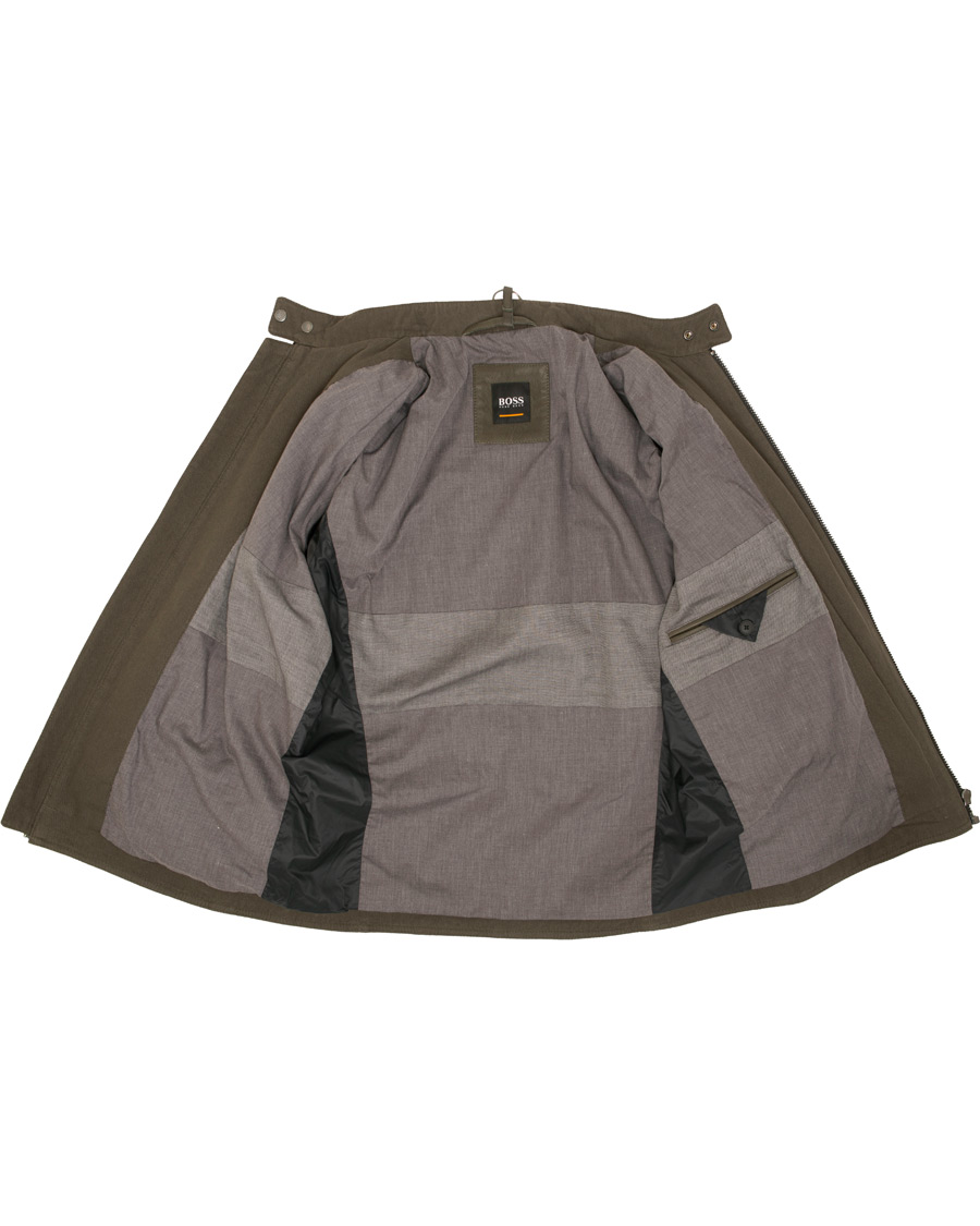 Herr | Jackor | BOSS ORANGE | BOSS Casual Jaysee Biker Leather Jacket Dark Green