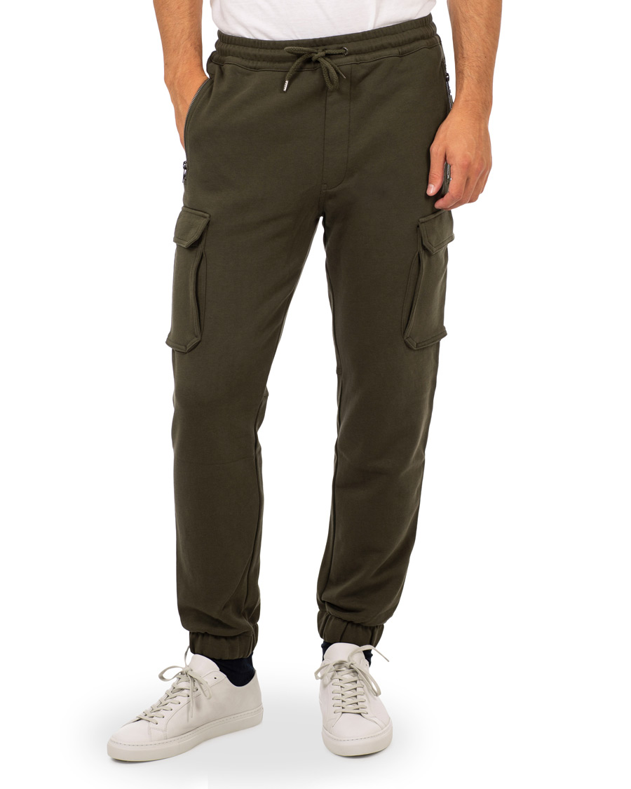 Herr | Byxor | BOSS ORANGE | BOSS Casual Senman Cargo Sweatpants Dark Green