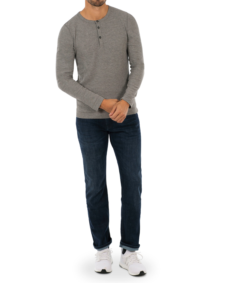 Herr | Tröjor | BOSS ORANGE | BOSS Casual Trix Grandpa Sweater Light Grey