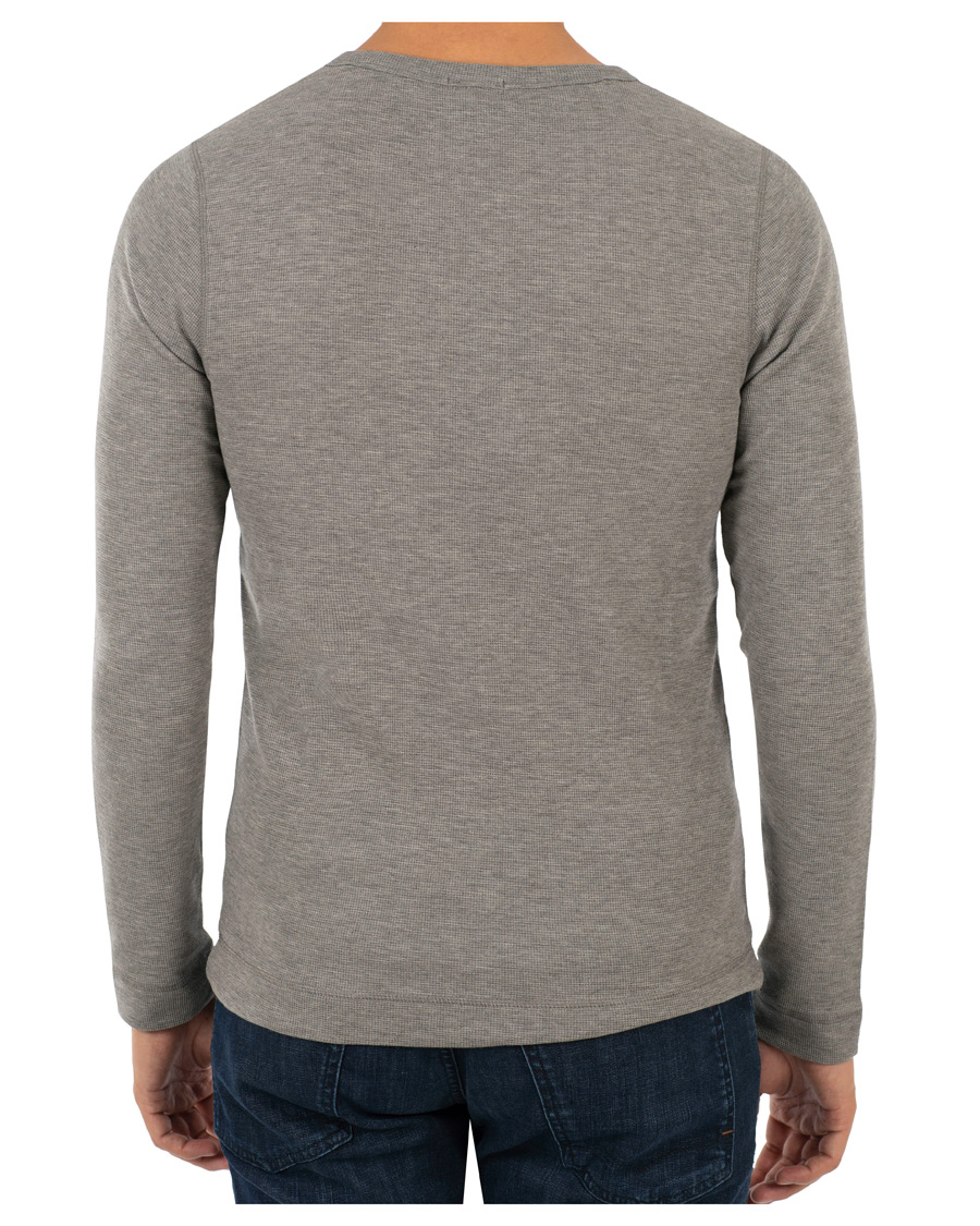 Herr | Tröjor | BOSS ORANGE | BOSS Casual Trix Grandpa Sweater Light Grey