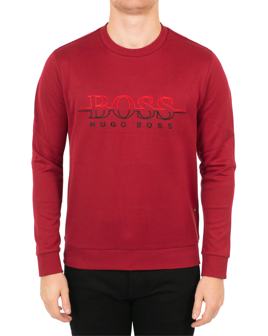Herr | Tröjor | BOSS GREEN | BOSS Athleisure Salbo Crew Neck Sweatshirt Rhubarb Red