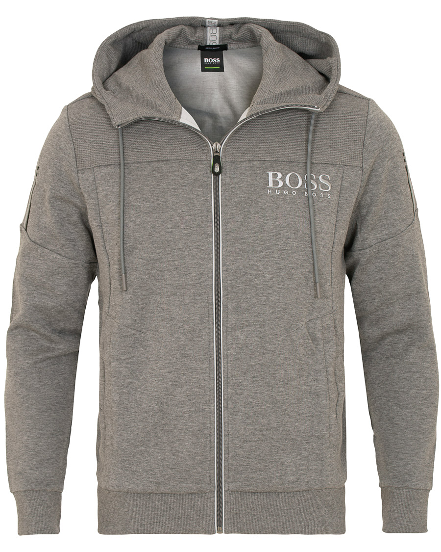 Herr | Tröjor | BOSS GREEN | BOSS Athleisure Saggy Full Zip Hoodie Mid Melange