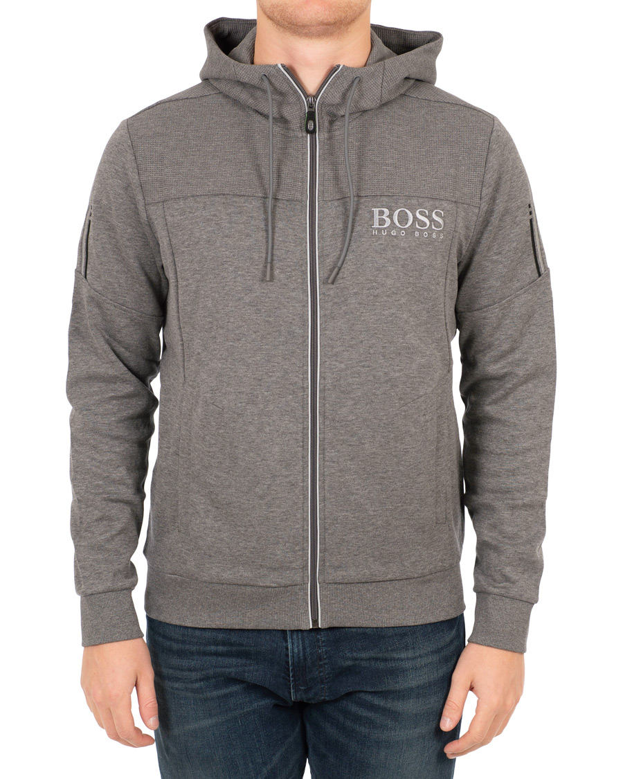 Herr | Tröjor | BOSS GREEN | BOSS Athleisure Saggy Full Zip Hoodie Mid Melange