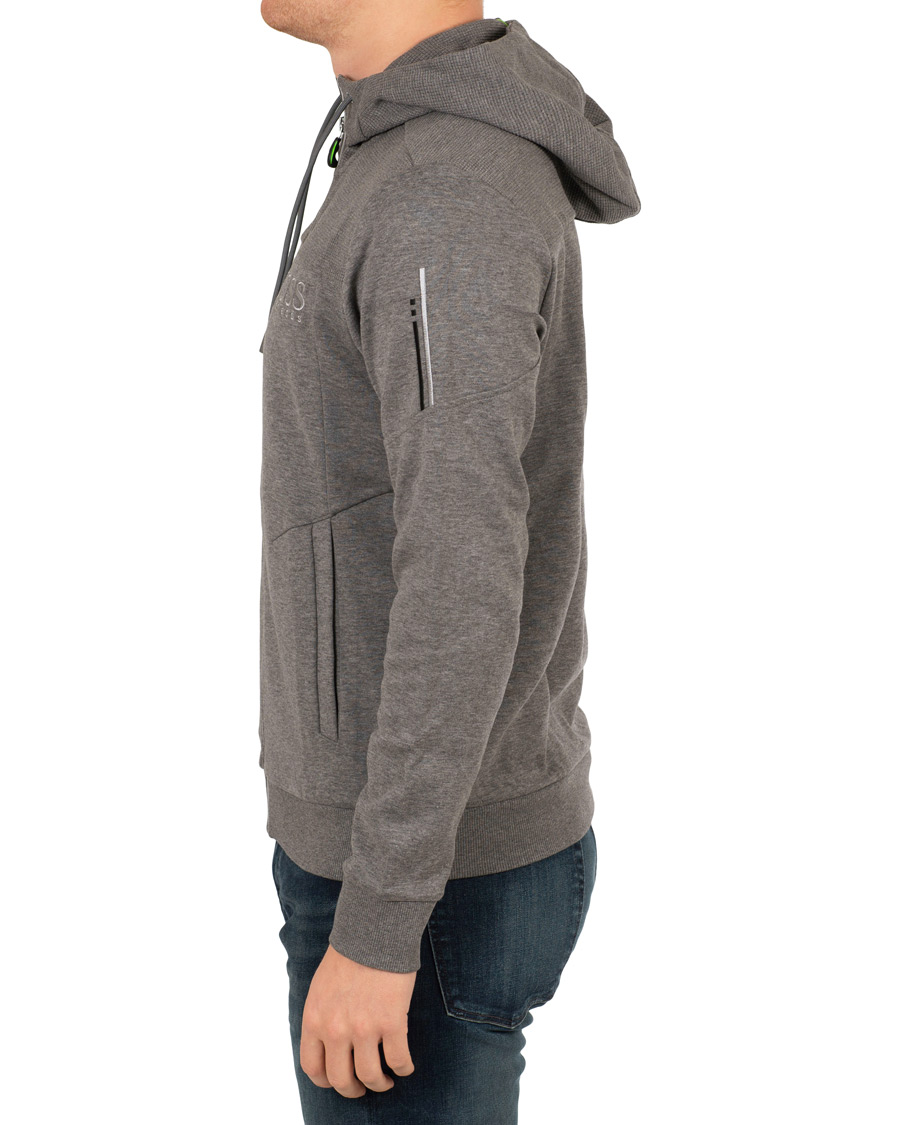 Herr | Tröjor | BOSS GREEN | BOSS Athleisure Saggy Full Zip Hoodie Mid Melange