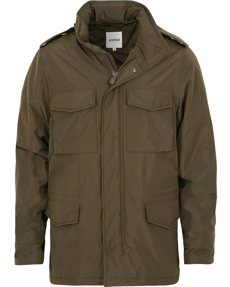 Herr | Jackor | Aspesi | New Field Jacket Nylon Dark Green