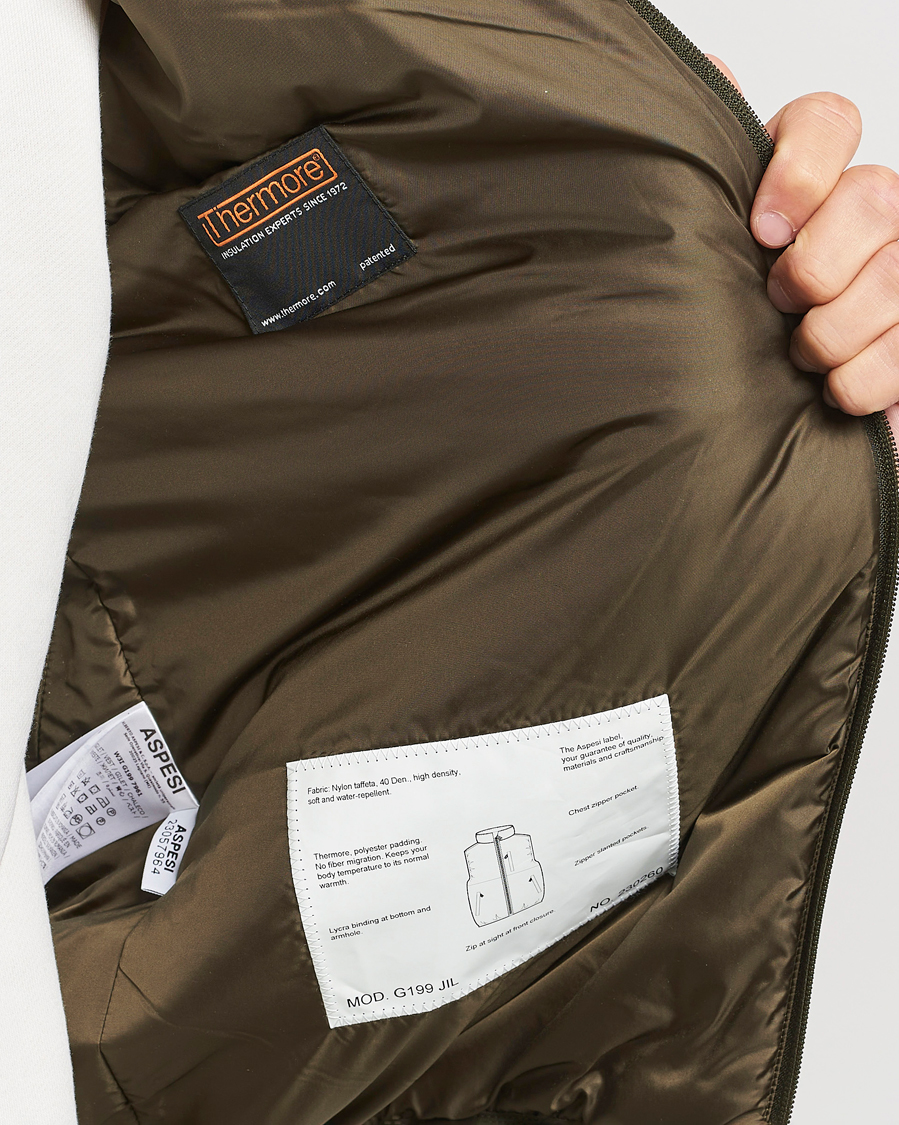 Herr | Jackor | Aspesi | Jil Padded Vest Dark Military