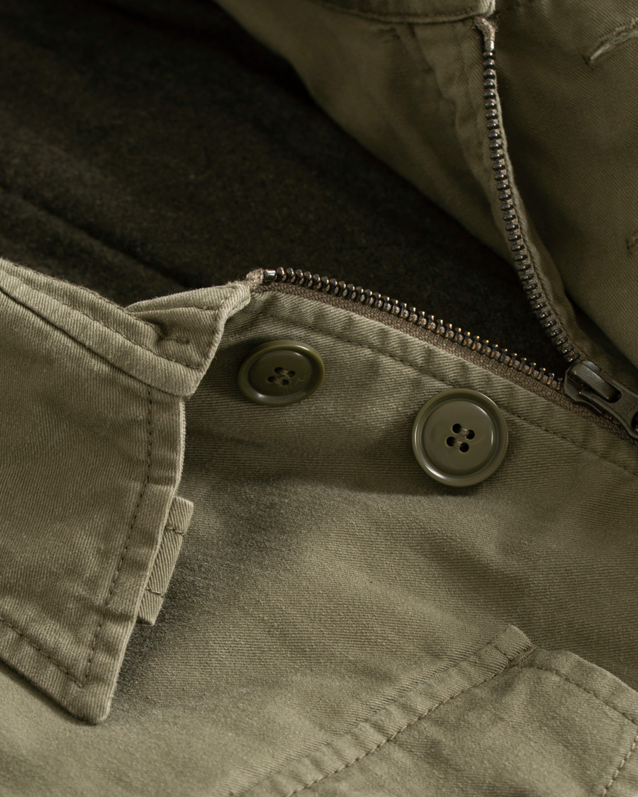 Herr | Jackor | Aspesi | Vancouver Lined Cotton Field Jacket Army Green