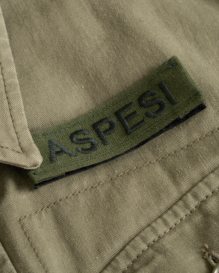 Herr | Jackor | Aspesi | Vancouver Lined Cotton Field Jacket Army Green