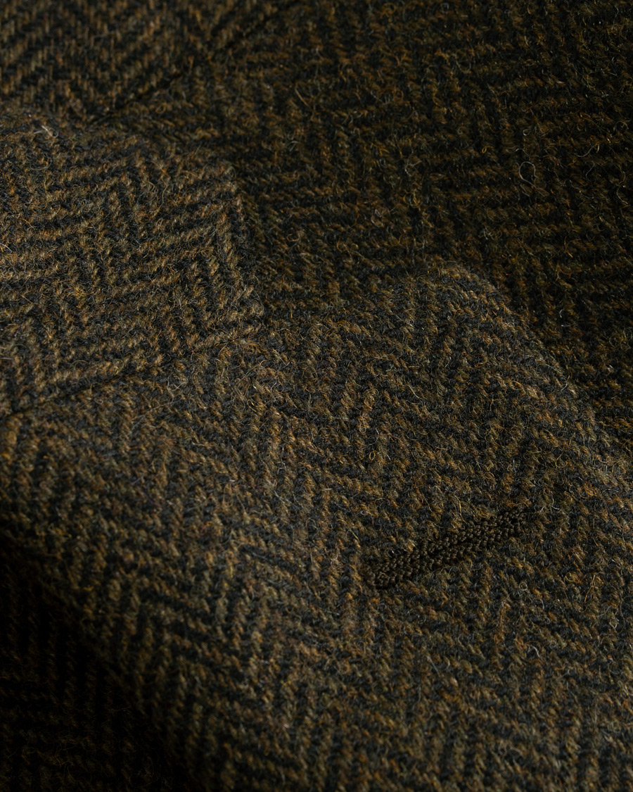 Herr | Kavajer | The Gigi | Degas Single Breasted Herringbone Tweed Blazer Green