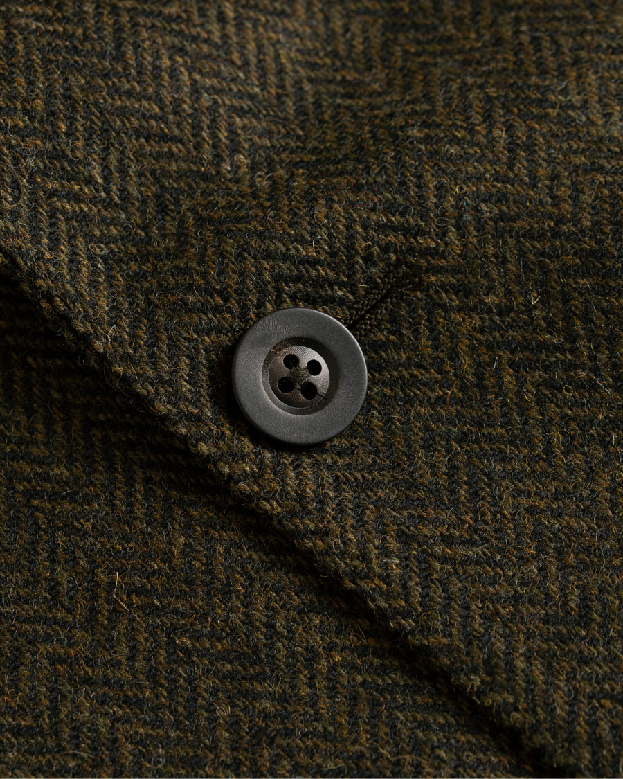 Herr | Kavajer | The Gigi | Degas Single Breasted Herringbone Tweed Blazer Green