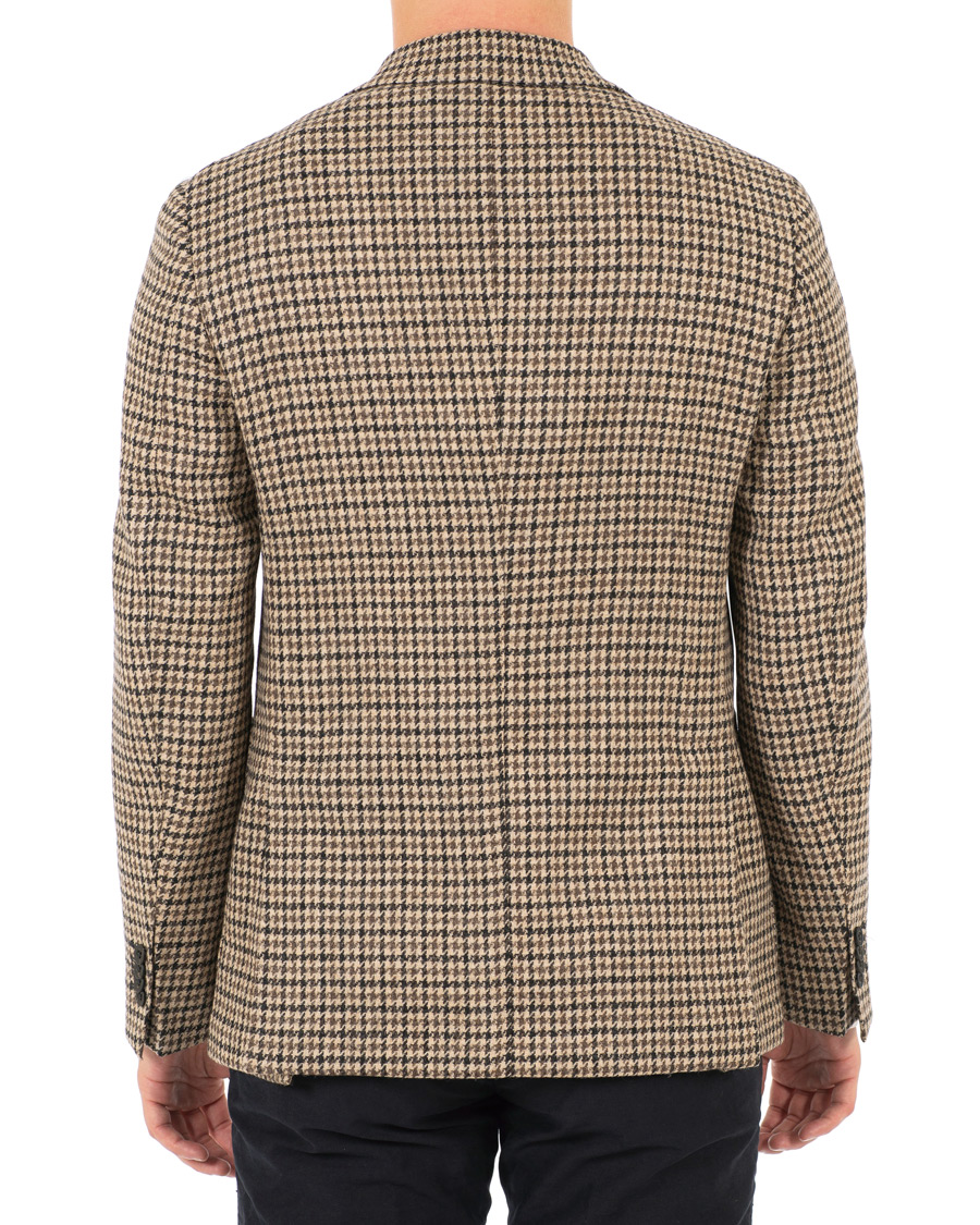 Herr | Kavajer | The Gigi | Degas Single Breasted Houndstooth Tweed Blazer Brown