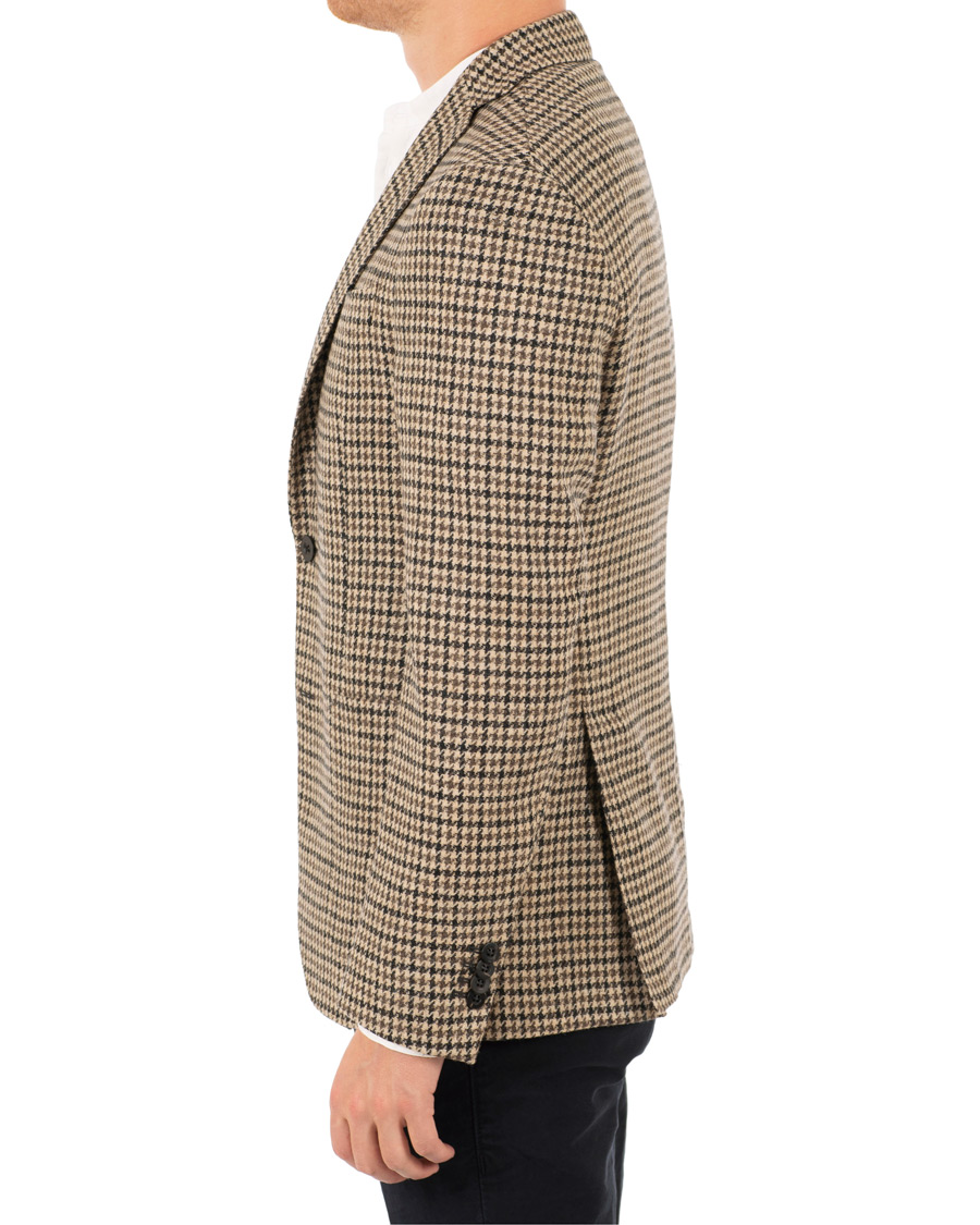 Herr | Kavajer | The Gigi | Degas Single Breasted Houndstooth Tweed Blazer Brown