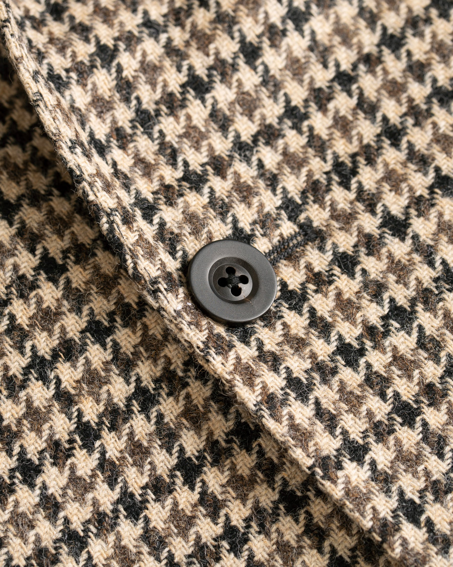 Herr | Kavajer | The Gigi | Degas Single Breasted Houndstooth Tweed Blazer Brown