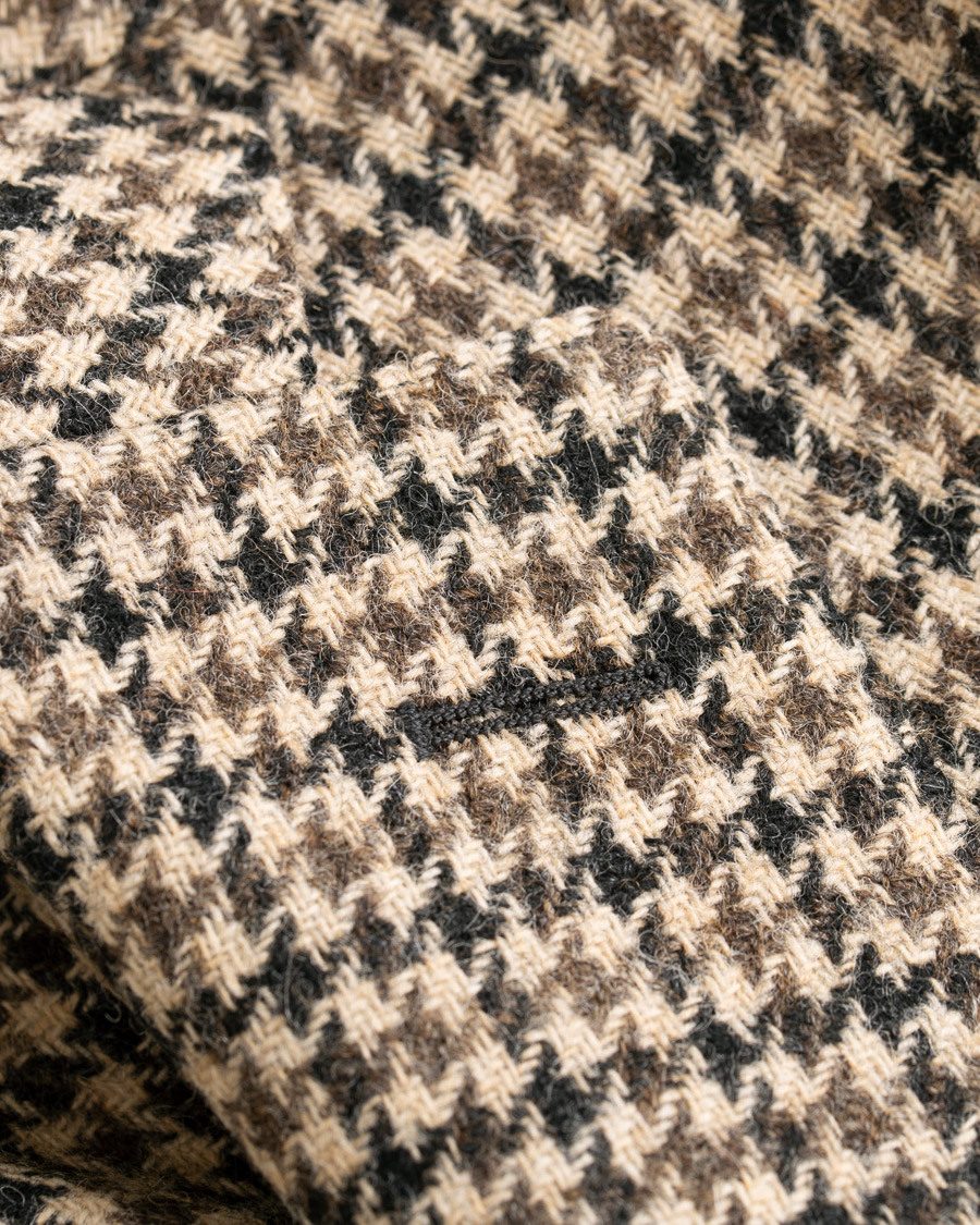Herr | Kavajer | The Gigi | Degas Single Breasted Houndstooth Tweed Blazer Brown