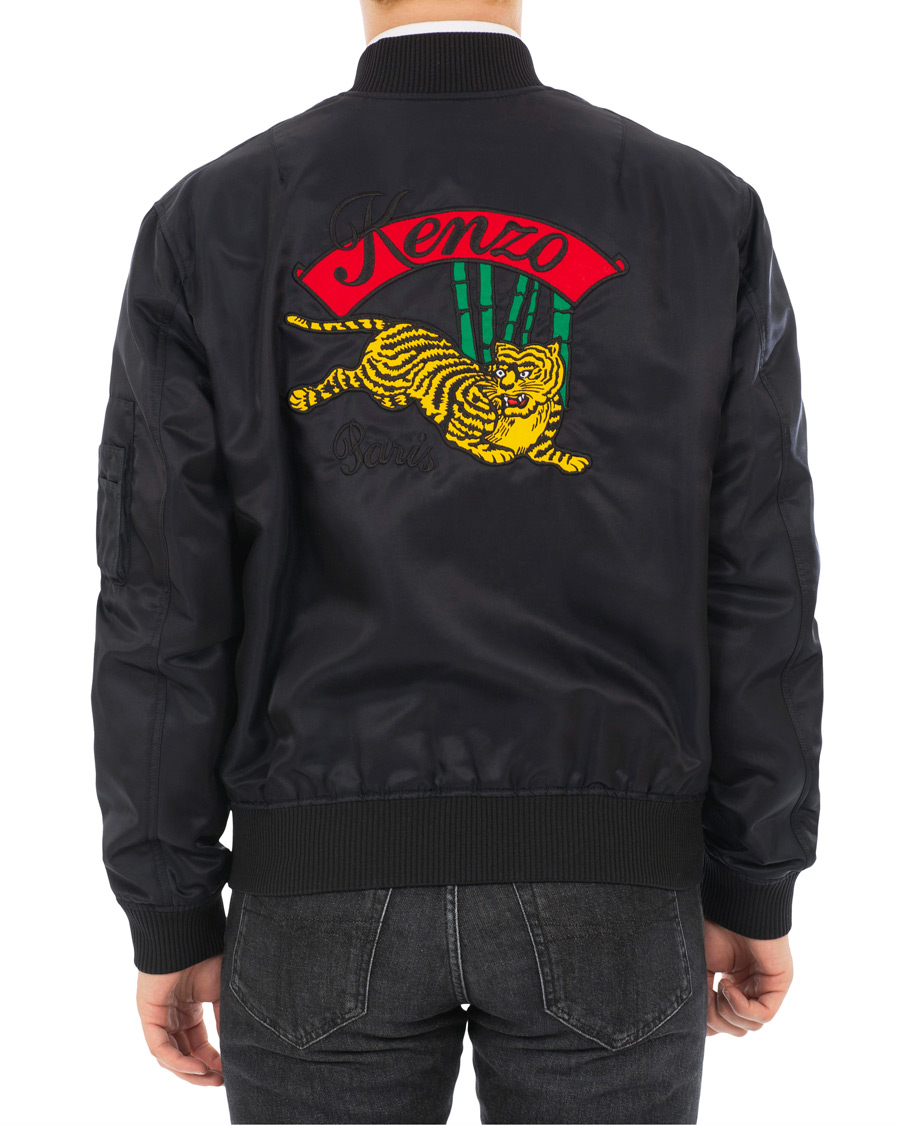 Herr | Jackor | KENZO | Nylon Jumping Tiger Bomber Nylon Blue