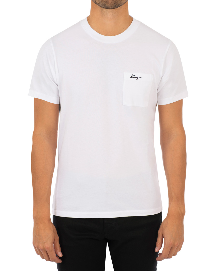 Herr | T-Shirts | KENZO | Small Logo Signature Pocket T-shirt White
