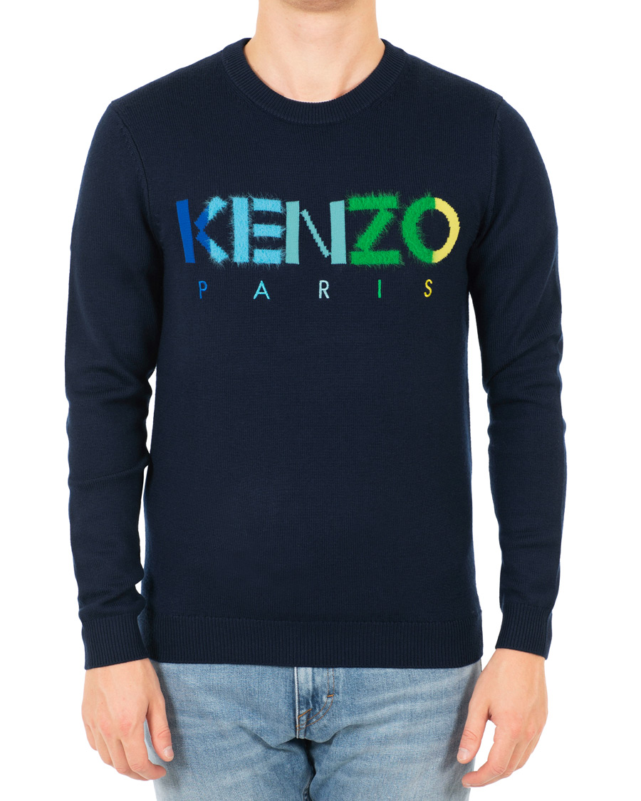 Herr | Tröjor | KENZO | Paris Jumper Dark Blue