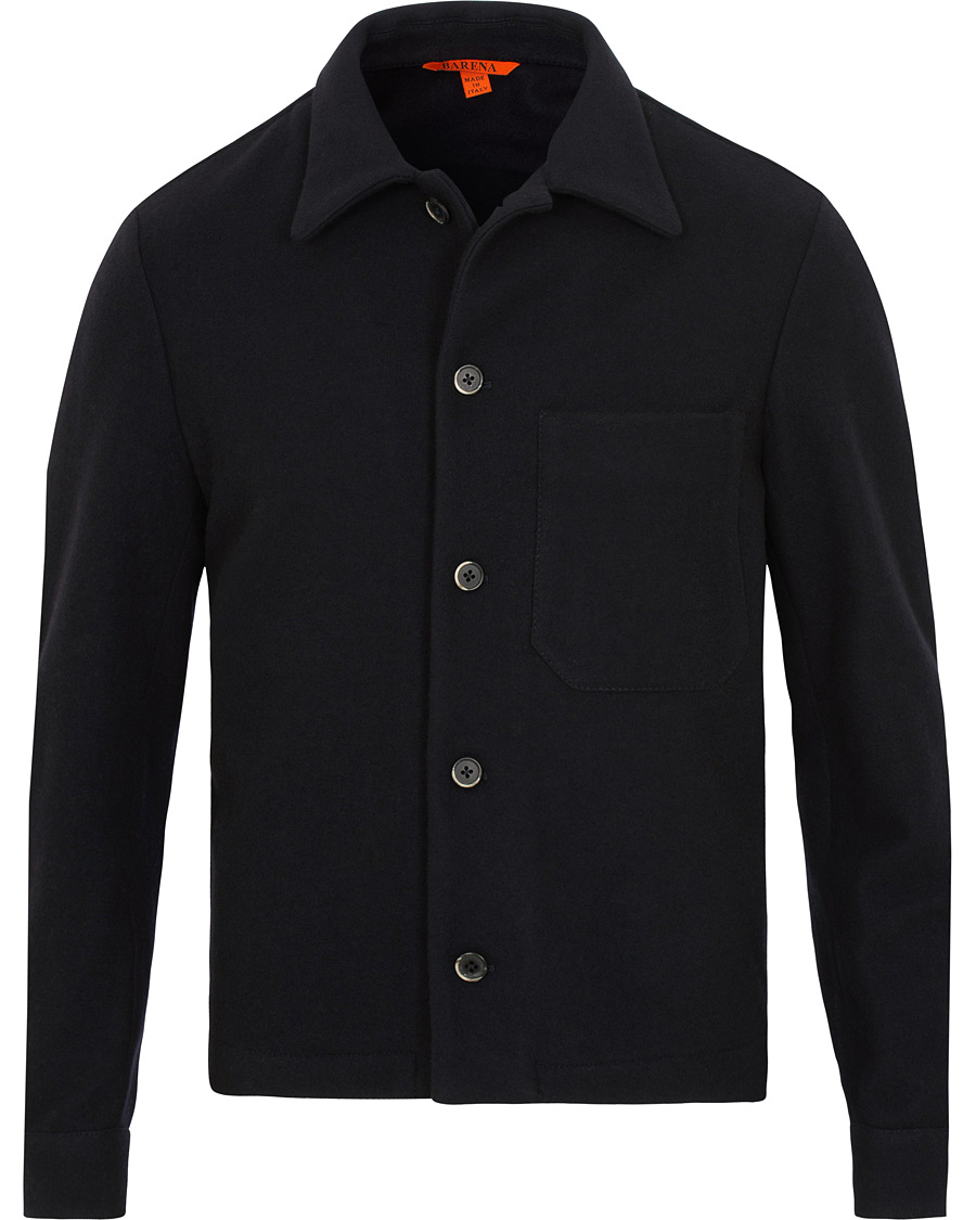 Herr | Jackor | Barena | Cedro Wool Shirt Jacket Navy