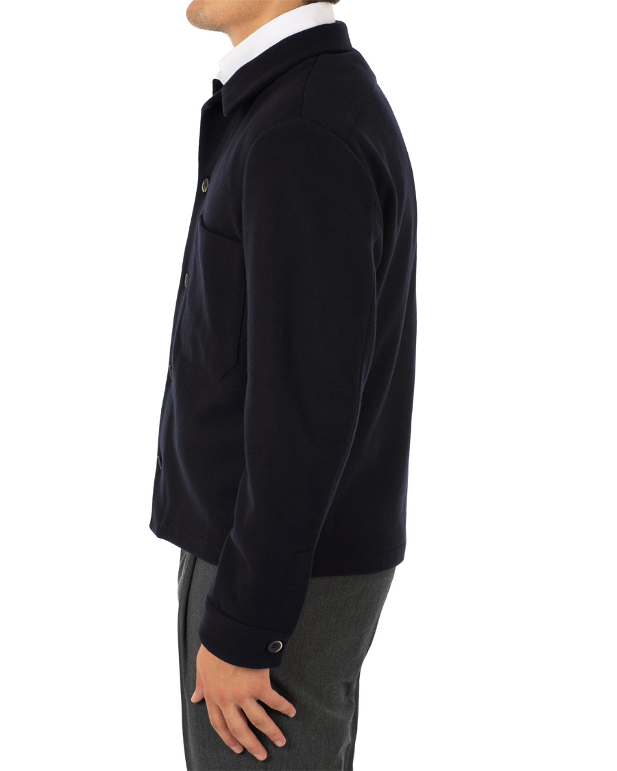 Herr | Jackor | Barena | Cedro Wool Shirt Jacket Navy