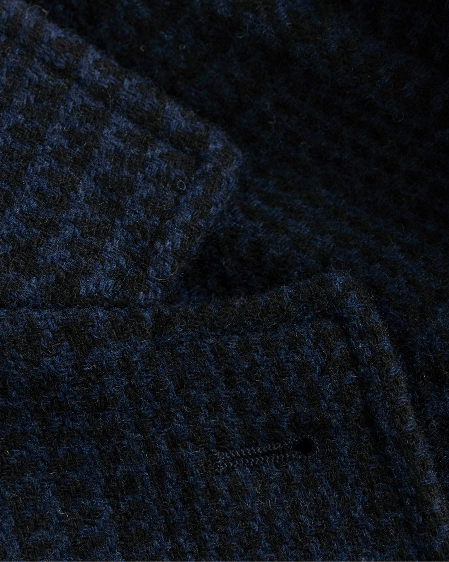 Herr | Jackor | Barena | Borella Single Breasted Prince Of Wales Coat Navy