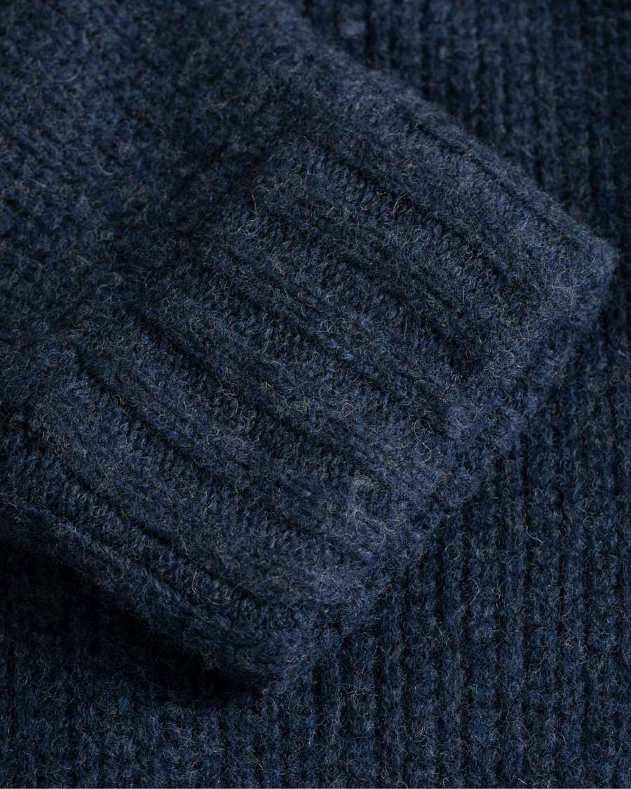 Herr | Tröjor | Stenströms | Merino Wool Knitted Cardigan Navy