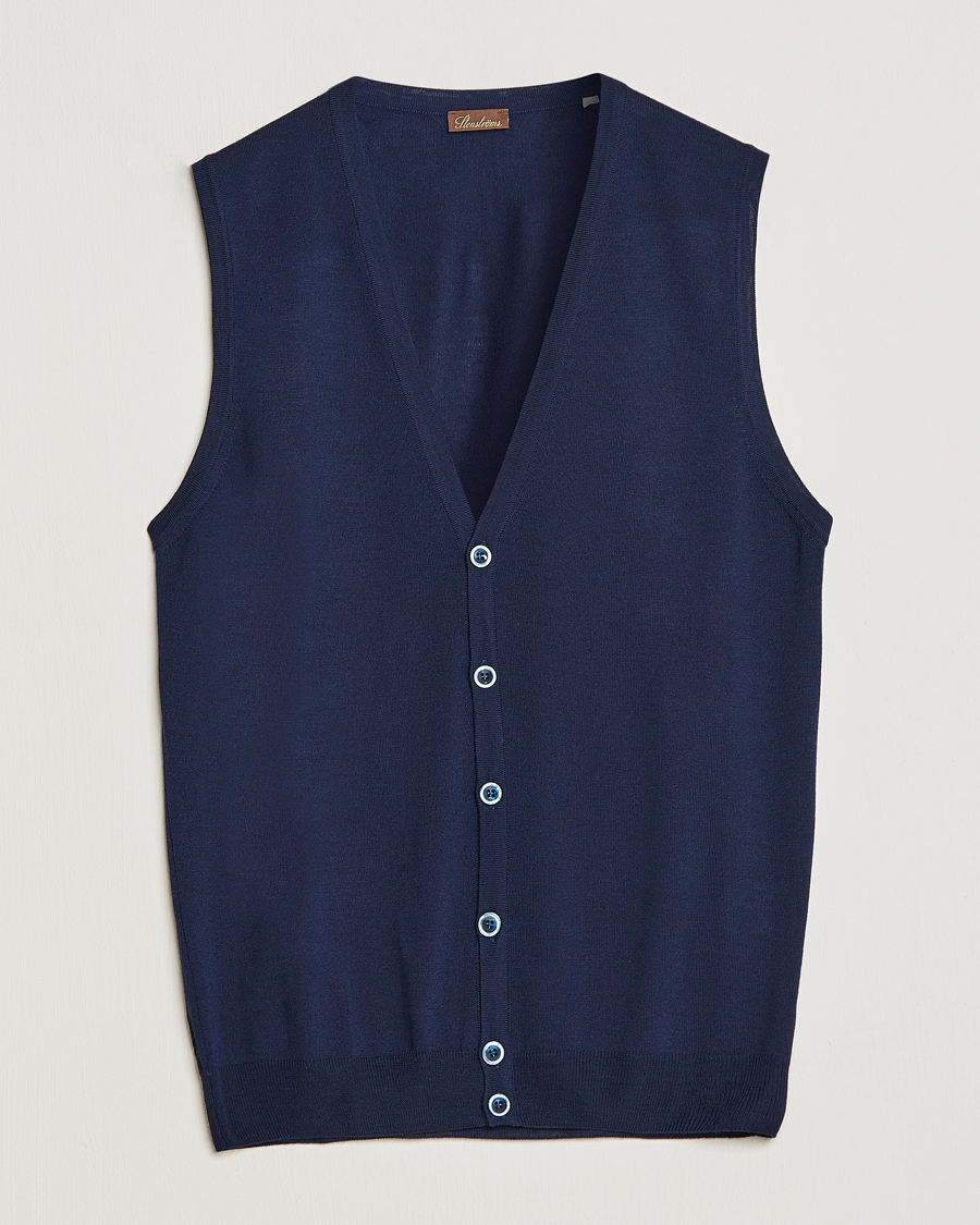 Herr | Tröjor | Stenströms | Merino Slipover Navy