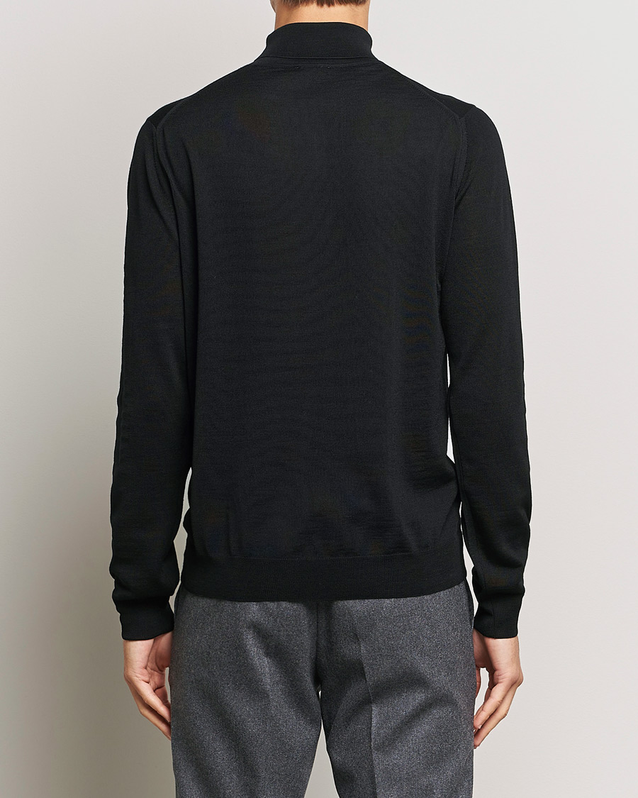 Herr | Tröjor | Stenströms | Fine Merino Rollneck Black