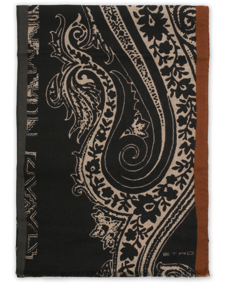Herr | Etro Wool Printed Shaal-nur Scarf Blue | Etro | Wool Printed Shaal-nur Scarf Blue