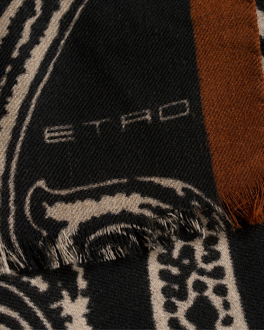 Herr | Etro Wool Printed Shaal-nur Scarf Blue | Etro | Wool Printed Shaal-nur Scarf Blue