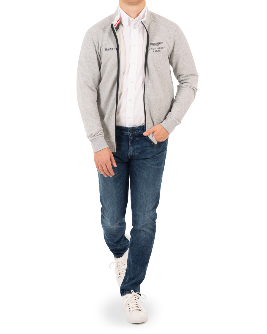 Herr | Tröjor | Hackett | Aston Martin Full Zip Grey