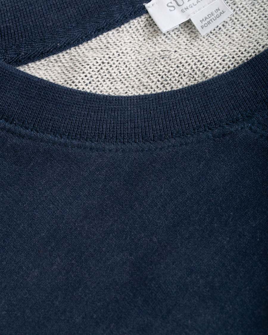 Herr | Tröjor | Sunspel | Loopback Sweatshirt Navy Melange
