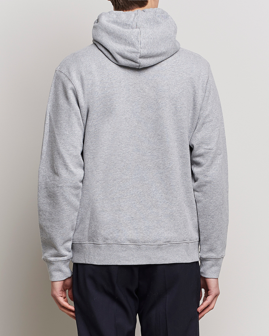 Herr | Tröjor | Sunspel | Loopback Hoodie Grey Melange