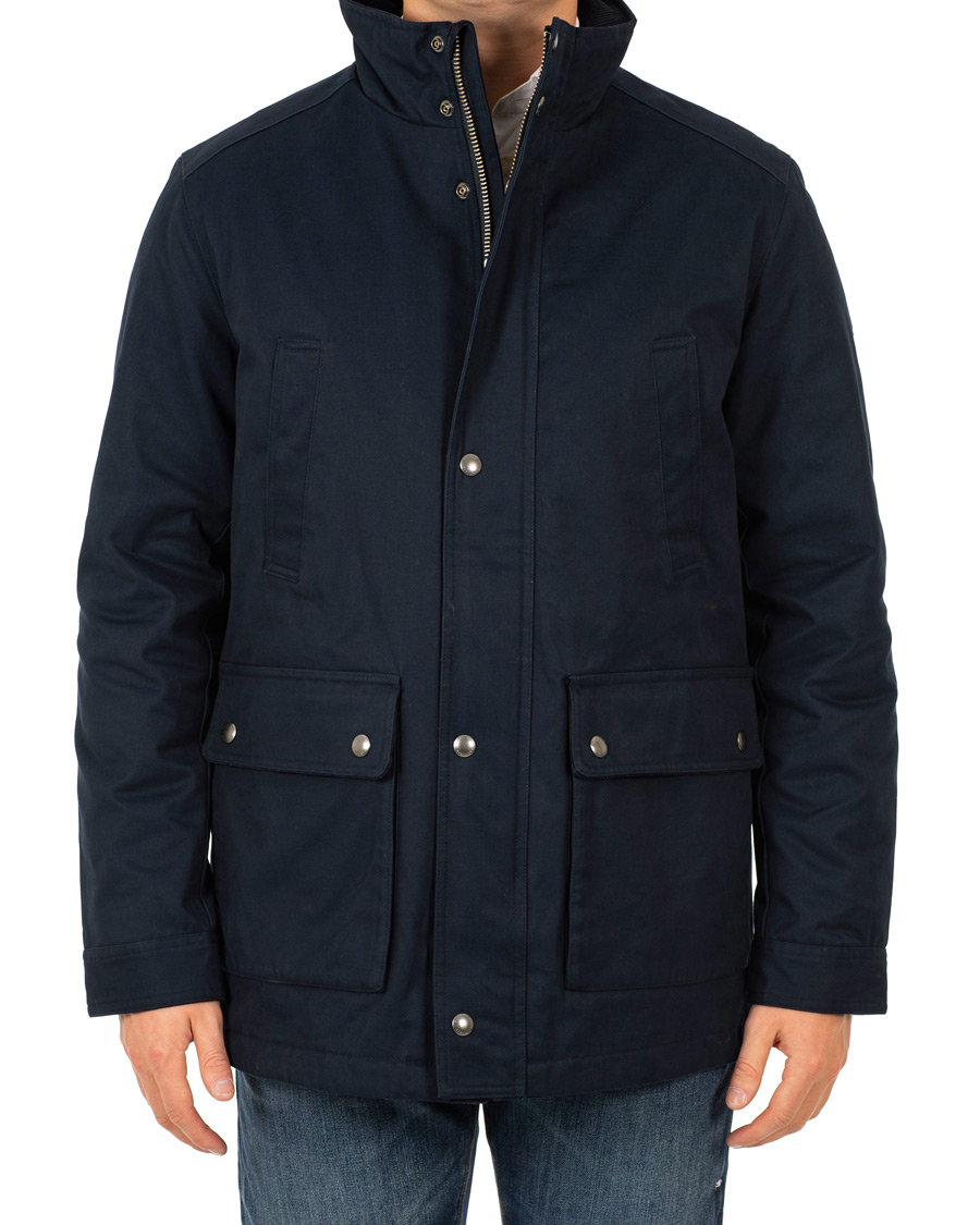 Herr | Jackor | GANT | The Waxy Double Decker Jacket Marine
