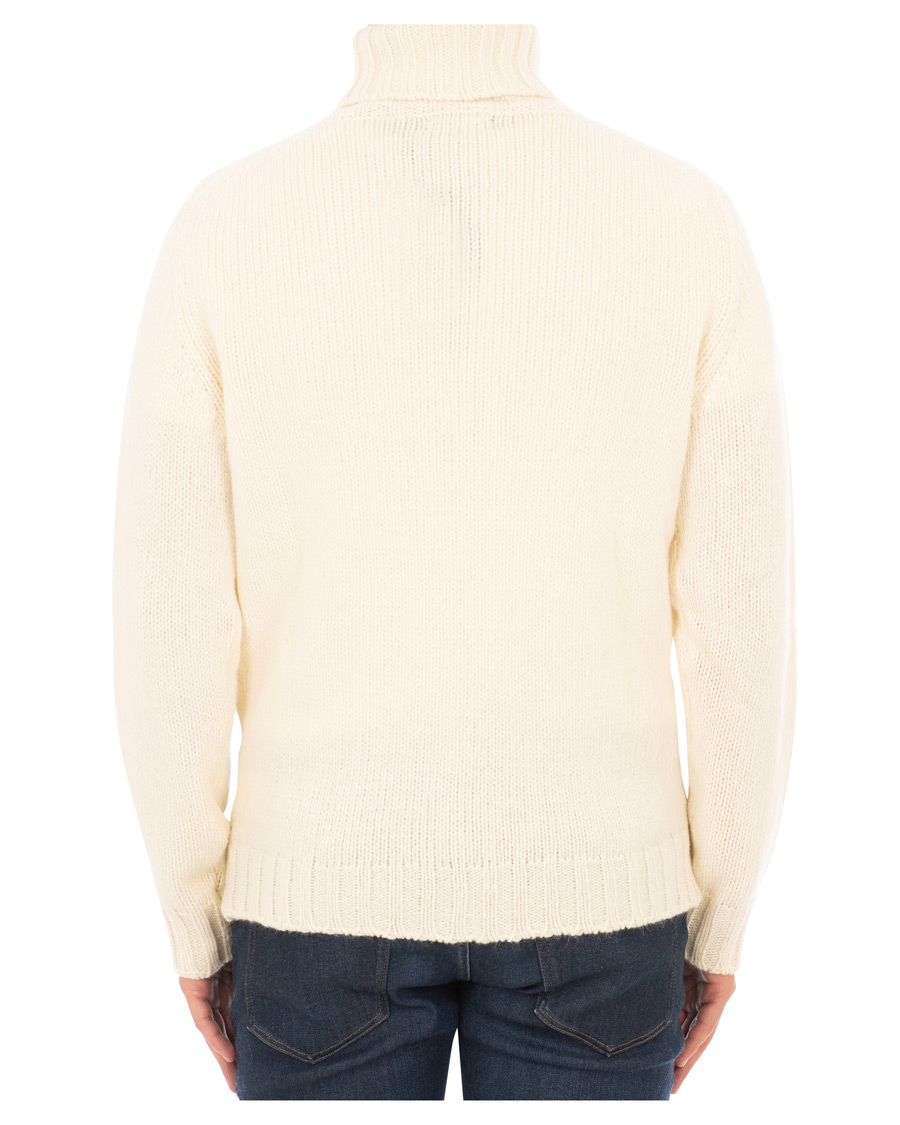Herr | Tröjor | GANT | Chunky Cable Turtleneck Off White