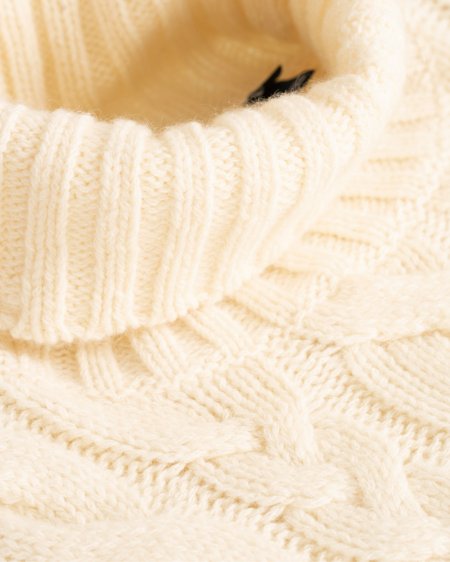 Herr | Tröjor | GANT | Chunky Cable Turtleneck Off White