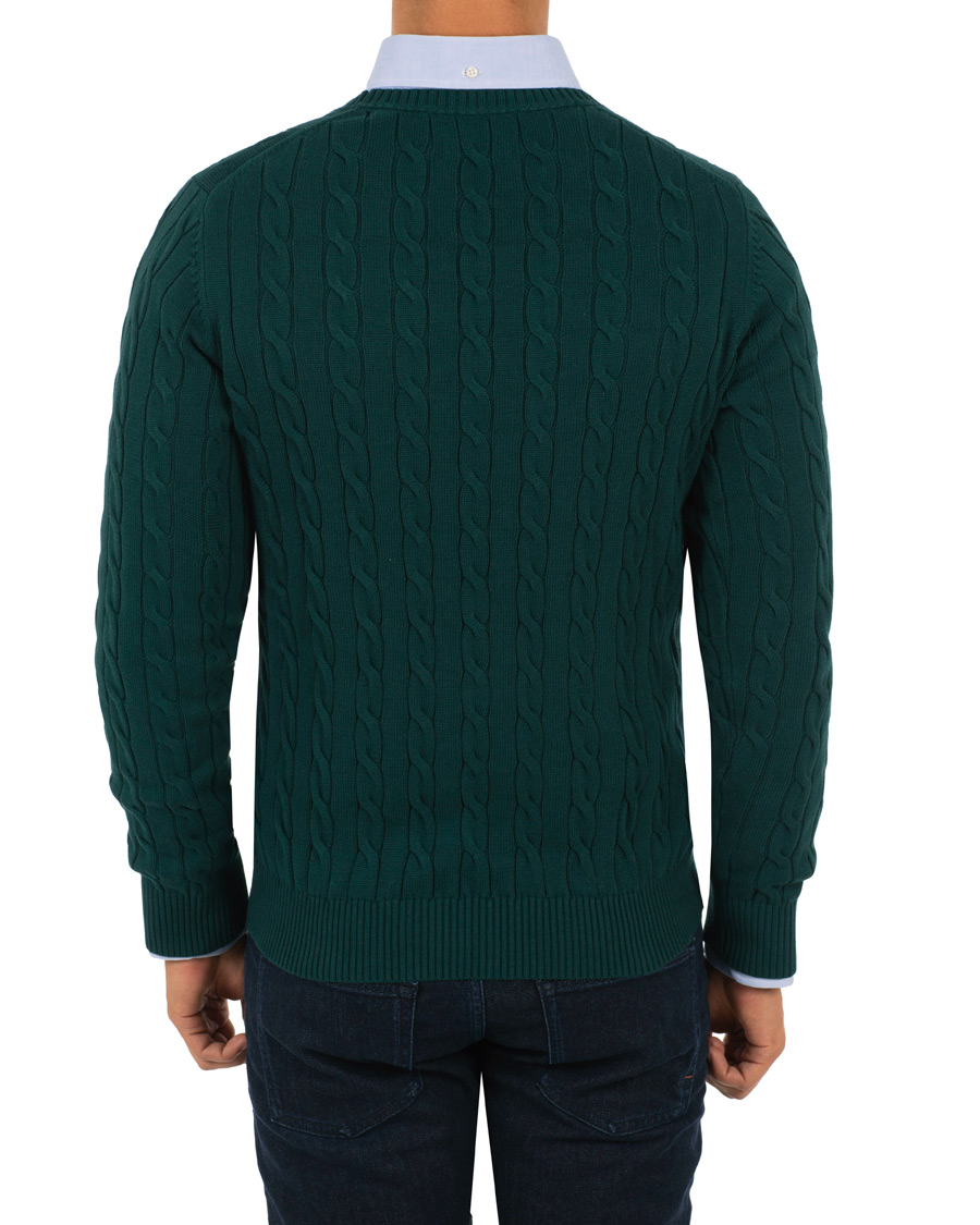 Herr | Tröjor | GANT | Cotton Cable Crew Neck Ponderosa Pine