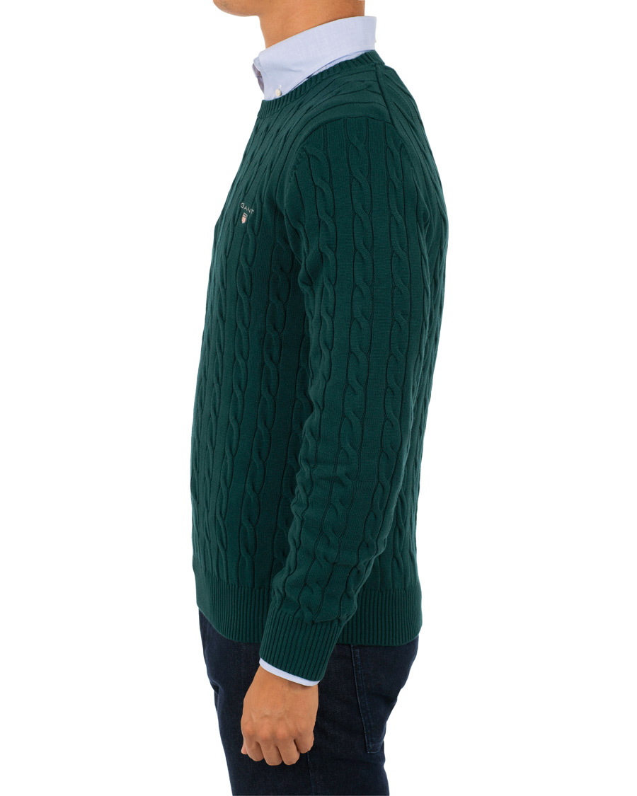 Herr | Tröjor | GANT | Cotton Cable Crew Neck Ponderosa Pine